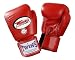 Twins Muay Thai Boxing Gloves with Velcro Wrist - Red 10oz