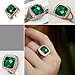 Yoursfs Elegant Green Crystal Ring 18k Gold Plated with Shining Zirconia Wedding Ring for Women (8)