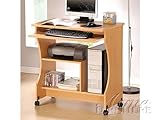 New Maple Finish Computer Desk w/Wheel ACS008016