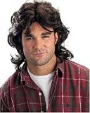 Adult Traditional Brown Wavy Mullet Costume Wig