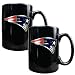 New England Patriots NFL 2pc Black Ceramic Mug Set - Primary Logo