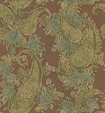 Brewster 280-70512 Beacon House Intrigue Silhouette Leaf Wallpaper, 20.5-Inch by 396-Inch, Green by 