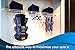 FHL Hanging Carousel Closet Shoe Organizer 3 Tier with 360° Swivel Hook for Easy Access (Dark Grey)