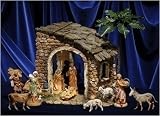 Fontanini 5 Nativity Scene with Lighted Stone Stable 11-Piece Set #54622