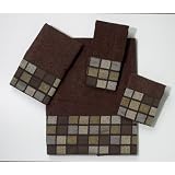Avanti Union Squares Bath Towel, Mocha