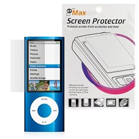GTMax Durable Clear Reusable LCD Screen Protector For Apple iPod nano 16GB 8GB 5th 5G Generation NEWEST MODEL