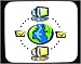 Mouse Pad with letters, computer, globe, mail, world, earth