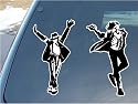 MICHAEL JACKSON 2 STICKER SET - Sticker Decal - Black