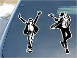 MICHAEL JACKSON 2 STICKER SET - Sticker Decal - Black
