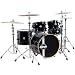 ddrum Reflex 5-Piece Drum Shell Pack, Alder Shell, Black Finish with Black Hardware (Cymbals and Hardware Not Included)