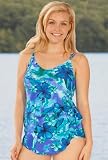 Maxine® Double Delight Sarong Front Swimsuit - Women's Swimsuit Plus Size Swimsuits