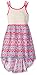 Emily West Girls' Ivory Crochet Knit To Aztec Print Chiffon High Low Dress