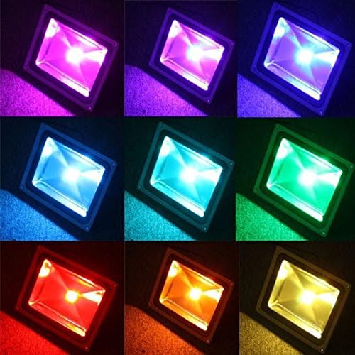 20W RGB Color Changing Outdoor Remote Control LED Flood Light 85-265V