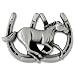 Horse & Double Horseshoes Belt Buckle