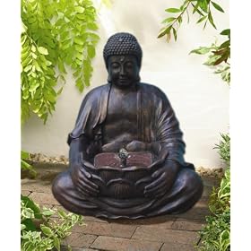 Smart Solar 29960MM1 Buddha Solar Fountain with Patented Solar on Demand,  Antique Bronze