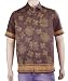 Tommy Bahama 100% Silk Hawaiian Print Shirt Brown T33255-EVEREST-Medium