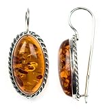 Honey Amber Collection and Sterling Silver Classic Hook Earrings Honey Amber Collection and Sterling Silver Classic Hook Earrings