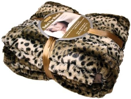SAFARI FAUX FUR BLANKET Throw - Leopard - FUR-1100