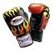 Twins Muay Thai Boxing Gloves with Velcro Wrist - Black Flame 14oz