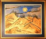 Original Watercolor Painting by - Harold Cohn -"Seaside" 27x23