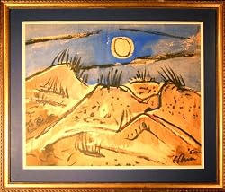 Original Watercolor Painting by - Harold Cohn -"Seaside" 27x23