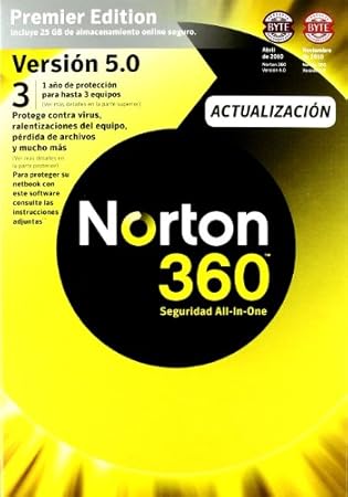 Norton 360 Premier 5.0 Es 1 usuario 3 PC Mm actualización