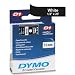 DYMO Labeling Tape, D1, Split Back, Adhesive, Easy Peel, 1/2"x23', White Print on Black Tape