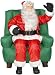 Air Blown Realistic Sitting Santa With Spotlight