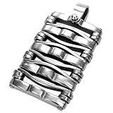 Contemporary Stainless Steel Mens Pendant