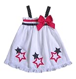 Good Lad Girls 4-6x White Red Bow Stars Applique 4th of July Dress