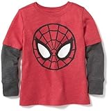 オールドネイビー OLD NAVY/ マーベル コミック? スパイダーマン 2-in-1 ティ ドロップデッド レッド トップス長袖シャツ 18～24ヶ月【並行輸入】