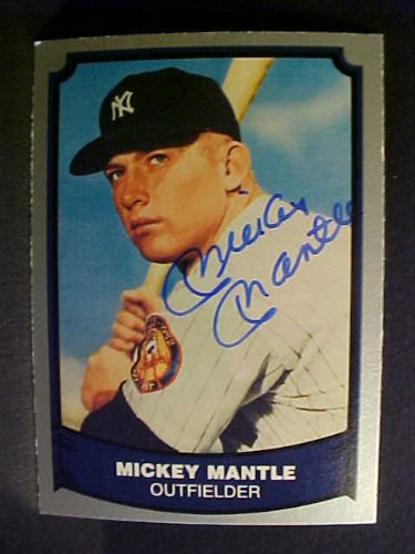 Mickey Mantle New York Yankees #7 1988 Baseball Legends Signed Baseball Card