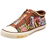 Skechers Cali Women's Abbot Kinney - Mad About Canvas Slip On,Brown,9 M US
