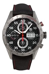 TAG Heuer Men s CV2A80 FC6256 Carrera Grey Carbon Fiber Dial Watch