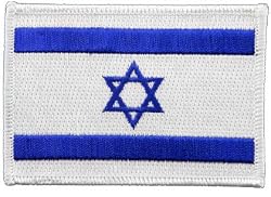 Israel Flag Embroidered Patch Jewish Star of David Iron-On Israeli National Emblem
