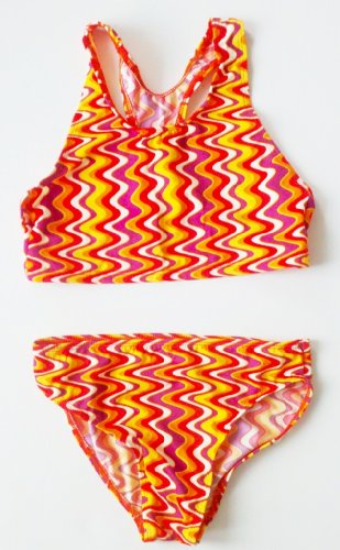 Girls 7-16 2PC Swimsuit Bikini/Tankini in Orange Pool Girls 7-16 2PC Swimsuit Bikini/Tankini in Orange Pool