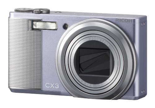 Ricoh CX3 10MP CMOS Digital Camera with 10.7x Wide Angle Optical Macro Zoom and 3.0 inch LCD (Violet)