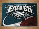 PHILADELPHIA EAGLES 20 x 30 Team Logo TUFTED RUG with a Non-Skid Rubber Backing