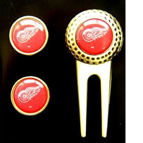 Click here to buy Detroit Red Wings Nhl Divot Tool Golf Ball 2 Set Nhl.