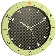 Bai Speedmaster Wall Clock, Chartreuse and Black