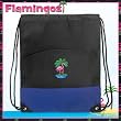 Pink FLAMINGO Drawstring Bag Backpack Royal Flamingos Draw String Back Pack - For Boys Girls Students or Adults