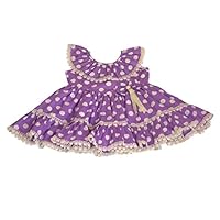 UNNATI PURPLE WITH WHITE POLKA DOTS COTTON FROCK FOR GIRLS UNNATI PURPLE WITH WHITE POLKA DOTS COTTON FROCK FOR GIRLS