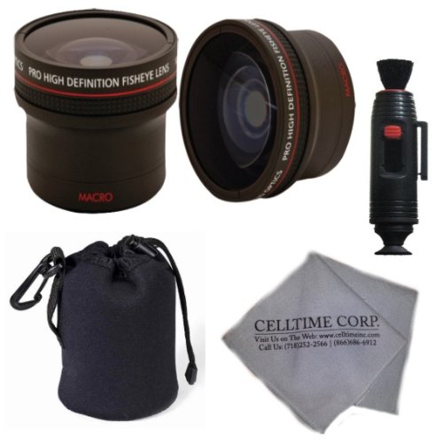 52MM Professional Lens Accessory Kit for NIKON DSLR (D7100 D5200 D5100 D5000 D3200 D3100 D3000 D90 D80) - Includes: 0.14x Ultra Fisheye Lens + Carry Pouch + Lens Cleaning Pen + Celltime Lens Cleaning Cloth