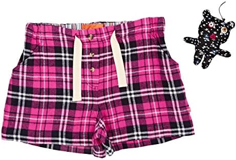 Vanilla Park Girls Woven Check ShortsPyjama - Pink