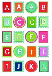 Martha Stewart Crafts Stickers, Bright Block Alphabet