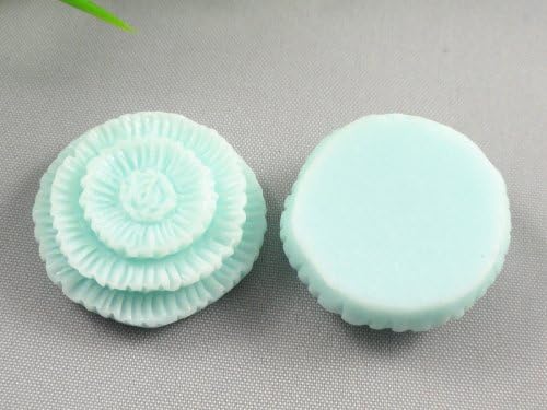 24pcs Resin Flower Flatback Cabochon Scrapbook Craft 15mm-(pick Color)