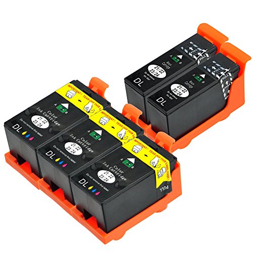 Kingway-5-Pack-High-Yield-Compatible-Ink-Cartridge-for-Dell-21-22-23-24-Replacement-for-Dell-V313W-V515W-V715W