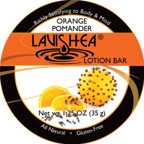 LaviShea Lotion Bar, 1.25-Ounce, Orange Pomander