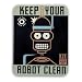 Futurama Tin Cubicle Sign - Keep Your Robot Clean