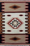 Navajo Ivory Brown Hand Knotted 4 X 6 Handmade Wool Kilim Modern Area Rug H645